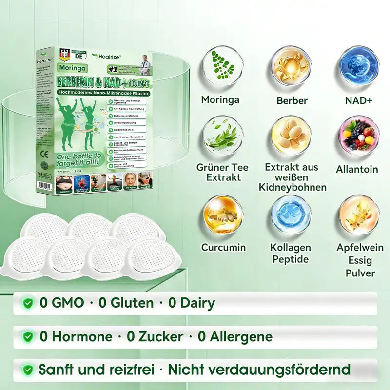 𝐇𝐞𝐚𝐥𝐫𝐢𝐳𝐞® 𝐎𝐟𝐟𝐢𝐳𝐢𝐞𝐥𝐥 | 💎 Dkronadel Rie Nano-Mievolution: 10-in-1 Stoffwechsel-Pflaster mit Berberin & NAD+ – Wissenschaftliche Ergebnisse statt Diät-Stress