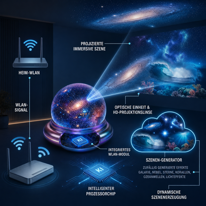 Topacme® Galaxy-Nachtlicht-Projektor für Schlafzimmer