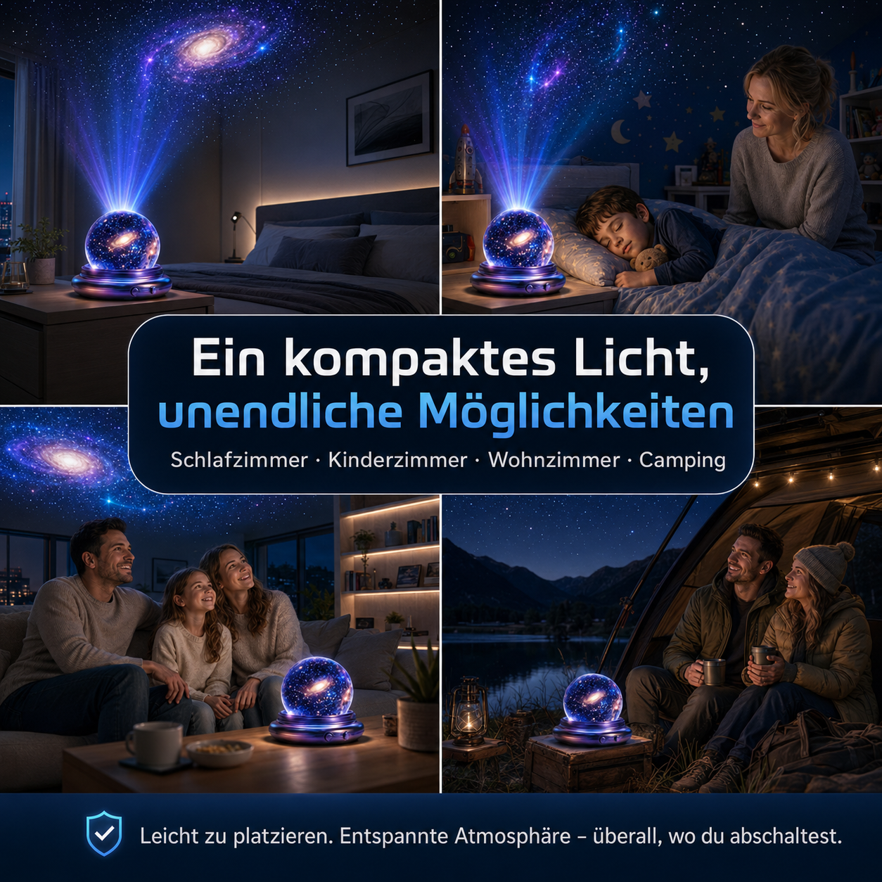 Topacme® Galaxy-Nachtlicht-Projektor für Schlafzimmer