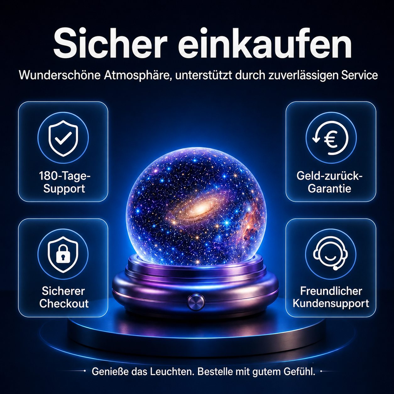 Topacme® Galaxy-Nachtlicht-Projektor für Schlafzimmer